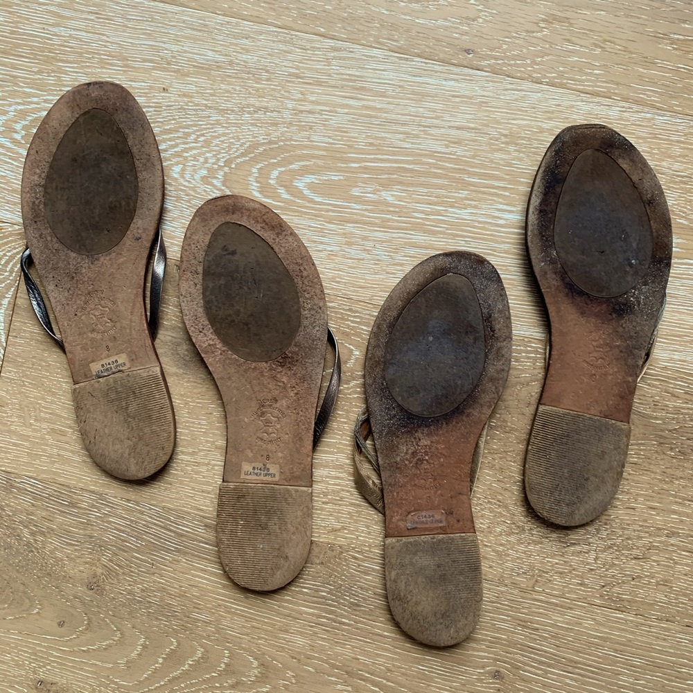 J. Crew | 2 Capri Sandal Bundle • Leather Made Italy - Picture 6 of 7